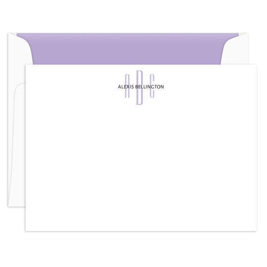 Commonwealth Monogram Flat Note Cards